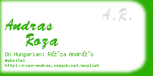 andras roza business card